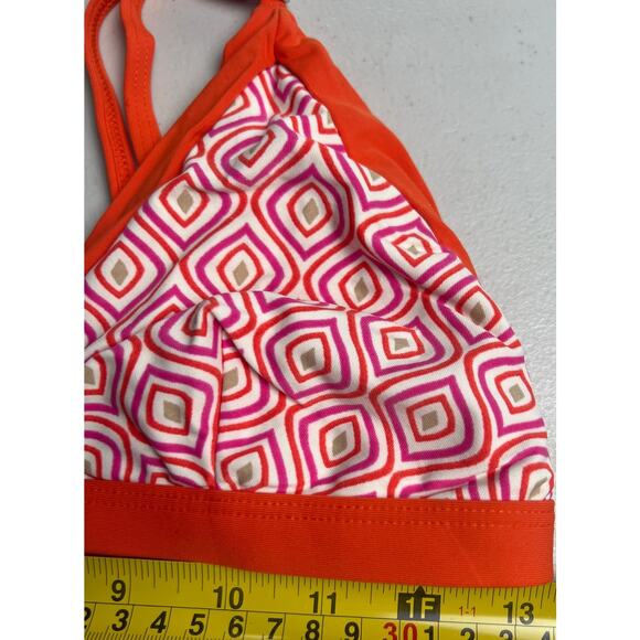 Jantzen Square Orange Women Swim Top Size 10 Adjustable - Picture 3 of 5